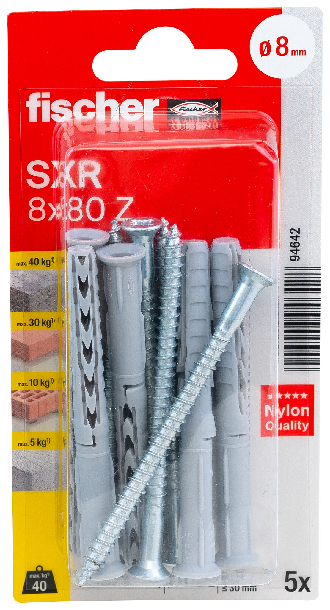 Frame fixing SXR Z with countersunk head - fischer international